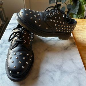 Dr Marten 1461 STUD WANAMA LEATHER OXFORD SHOES size 10